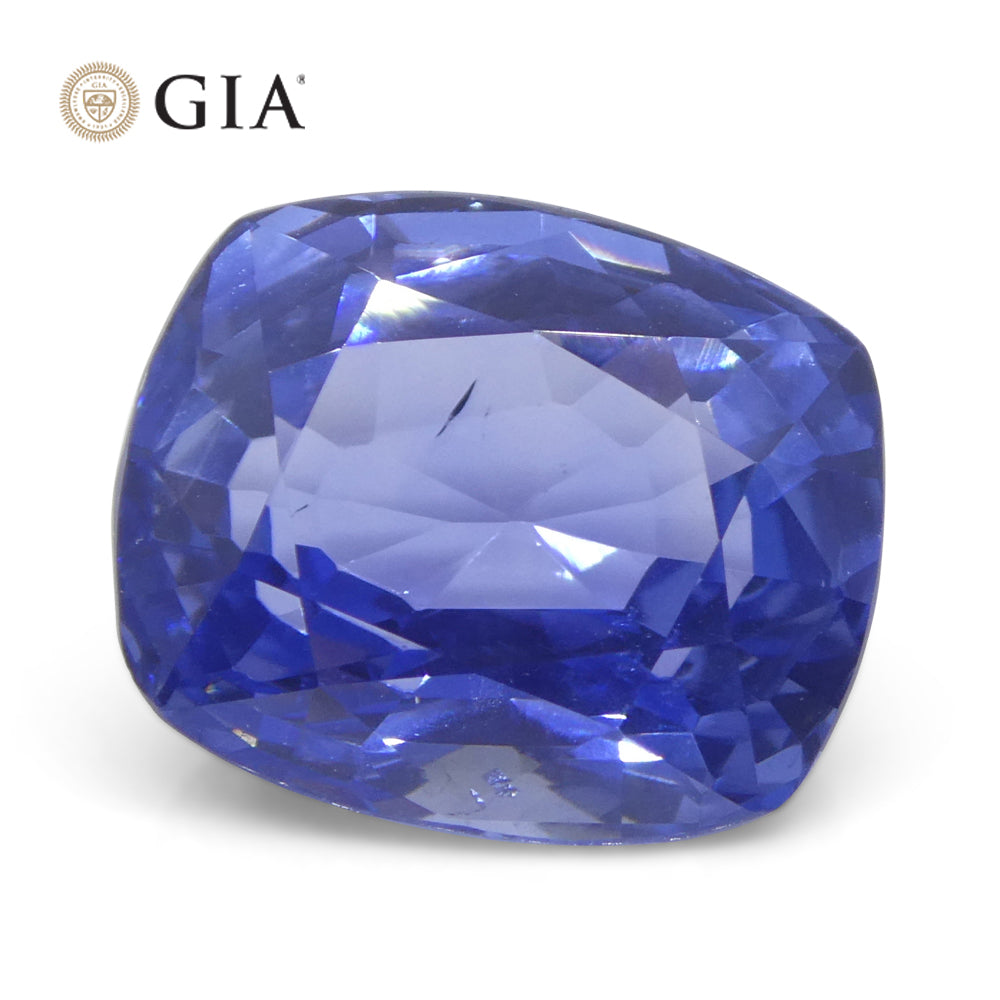 6.98ct Cushion Blue Sapphire GIA Certified Sri Lanka Unheated - Skyjems Wholesale Gemstones