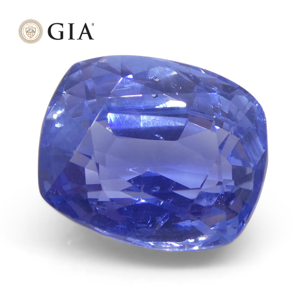 6.98ct Cushion Blue Sapphire GIA Certified Sri Lanka Unheated - Skyjems Wholesale Gemstones