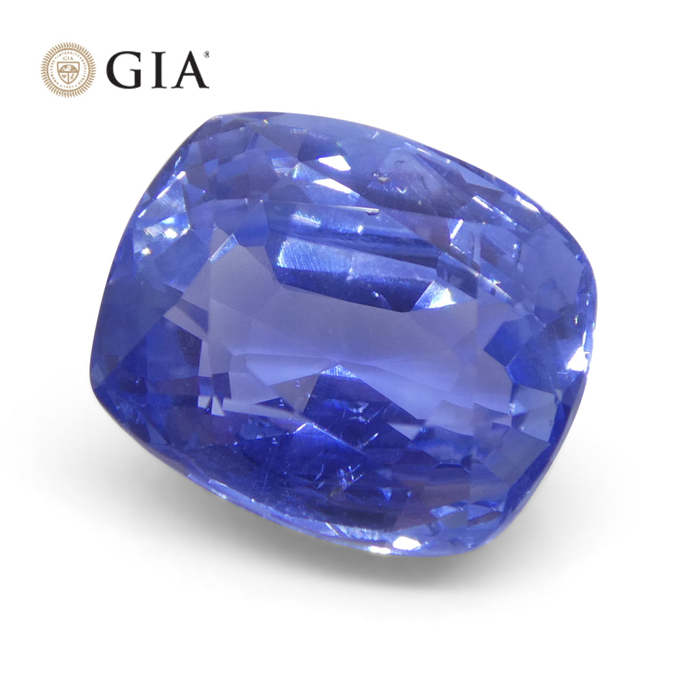 6.98ct Cushion Blue Sapphire GIA Certified Sri Lanka Unheated - Skyjems Wholesale Gemstones