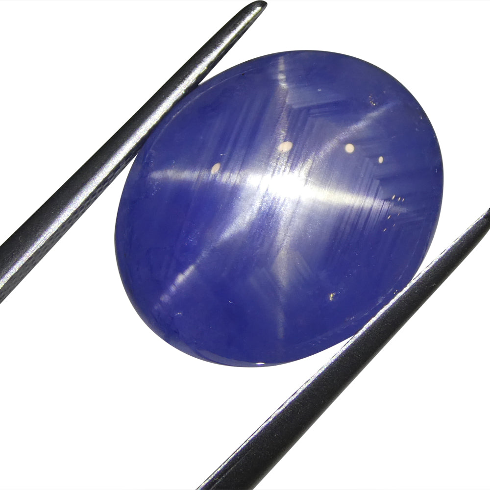 17.72ct Oval Double Cabochon Blue Star Sapphire GIA Certified Sri Lanka Unheated - Skyjems Wholesale Gemstones