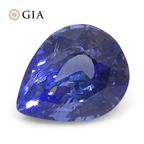 2.14ct Pear Blue Sapphire GIA Certified Sri Lanka Unheated