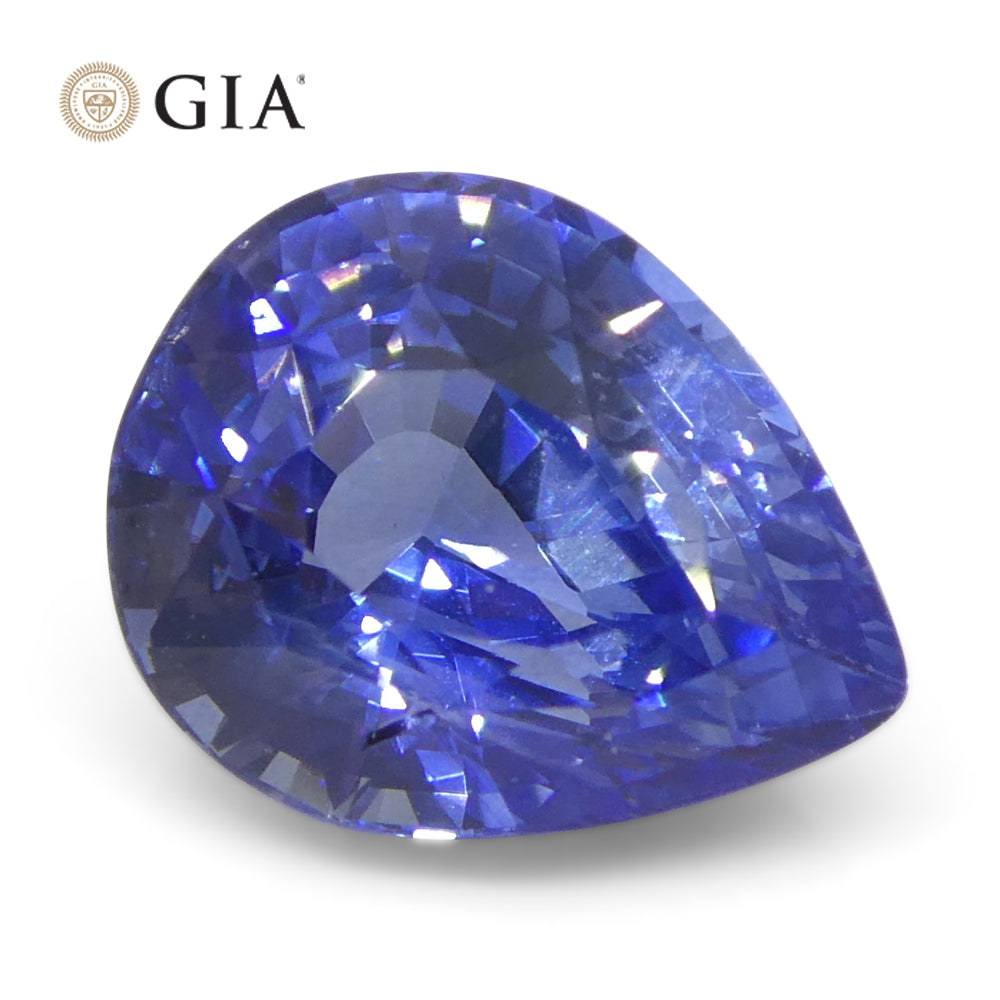 2.14ct Pear Blue Sapphire GIA Certified Sri Lanka Unheated - Skyjems Wholesale Gemstones