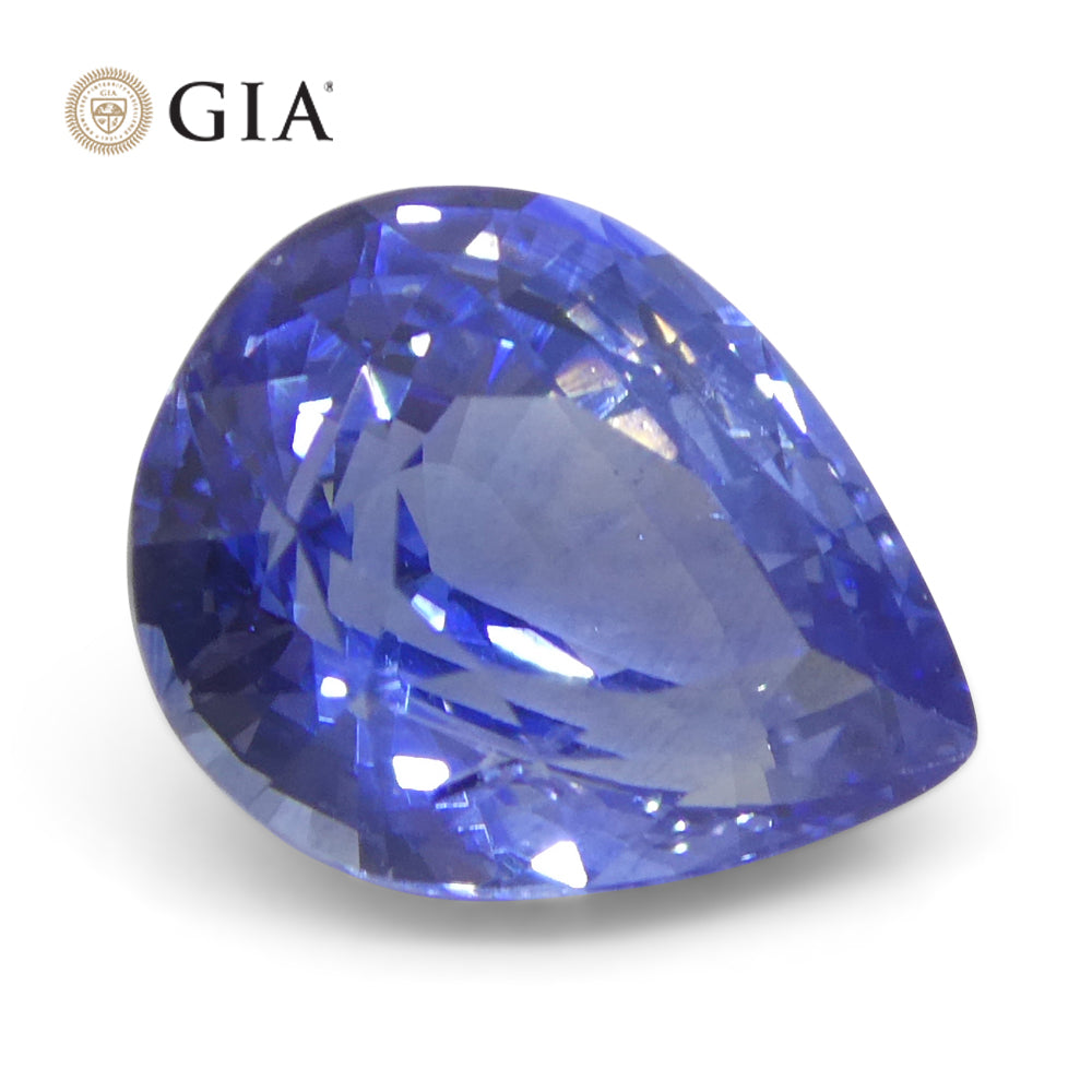 2.14ct Pear Blue Sapphire GIA Certified Sri Lanka Unheated - Skyjems Wholesale Gemstones