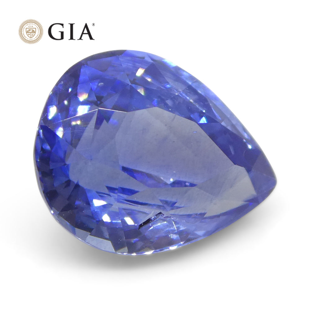 2.14ct Pear Blue Sapphire GIA Certified Sri Lanka Unheated - Skyjems Wholesale Gemstones