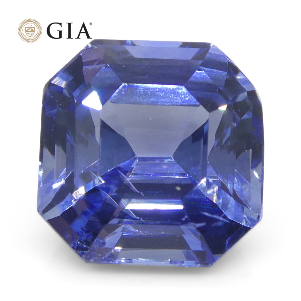 3.2ct Octagonal/Emerald Cut Blue Sapphire GIA Certified Sri Lanka - Skyjems Wholesale Gemstones