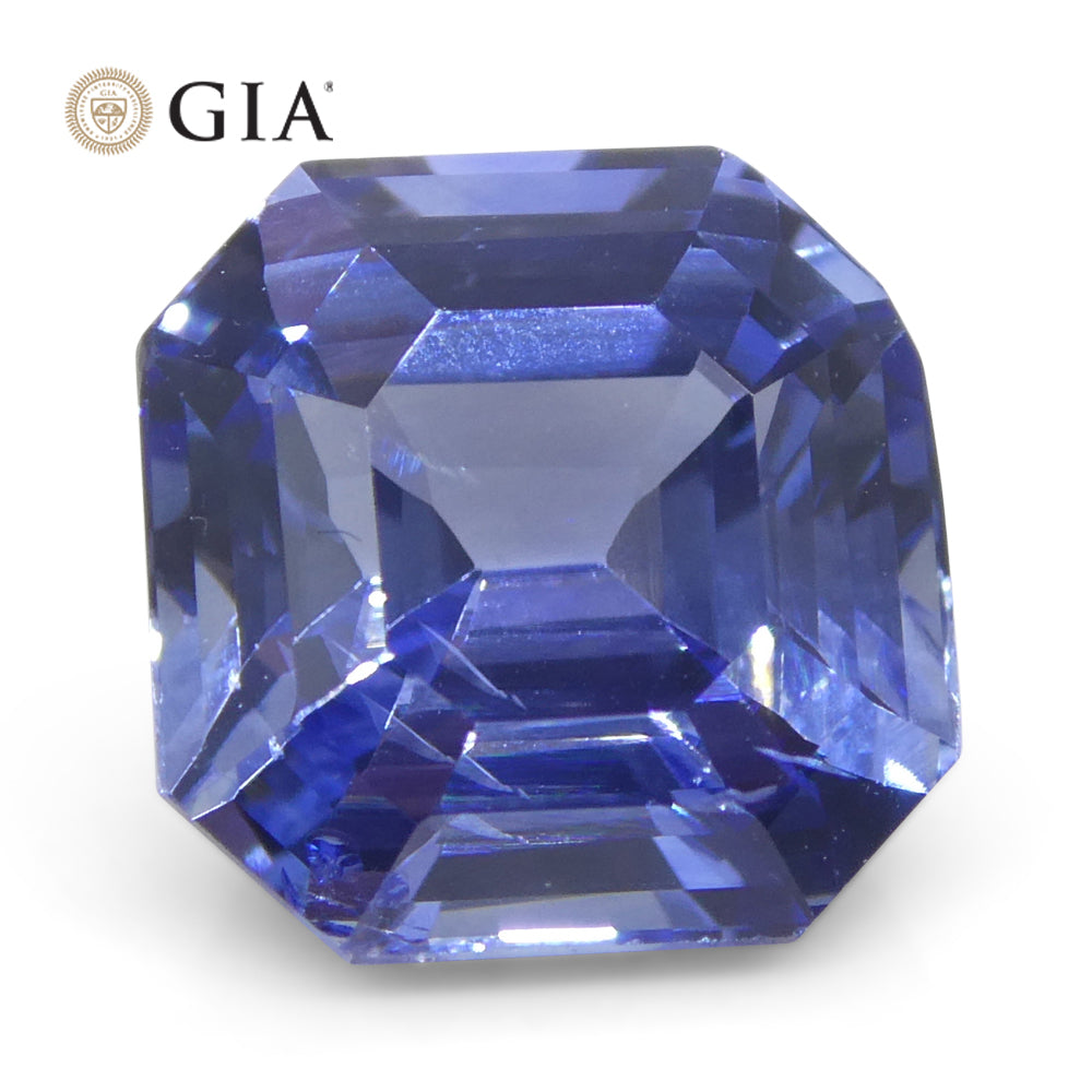 3.2ct Octagonal/Emerald Cut Blue Sapphire GIA Certified Sri Lanka - Skyjems Wholesale Gemstones