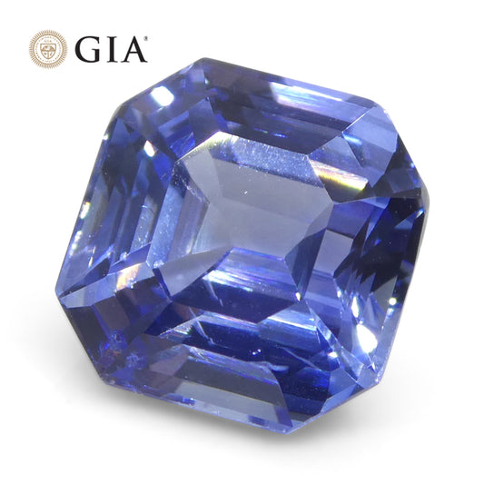 3.2ct Octagonal/Emerald Cut Blue Sapphire GIA Certified Sri Lanka - Skyjems Wholesale Gemstones