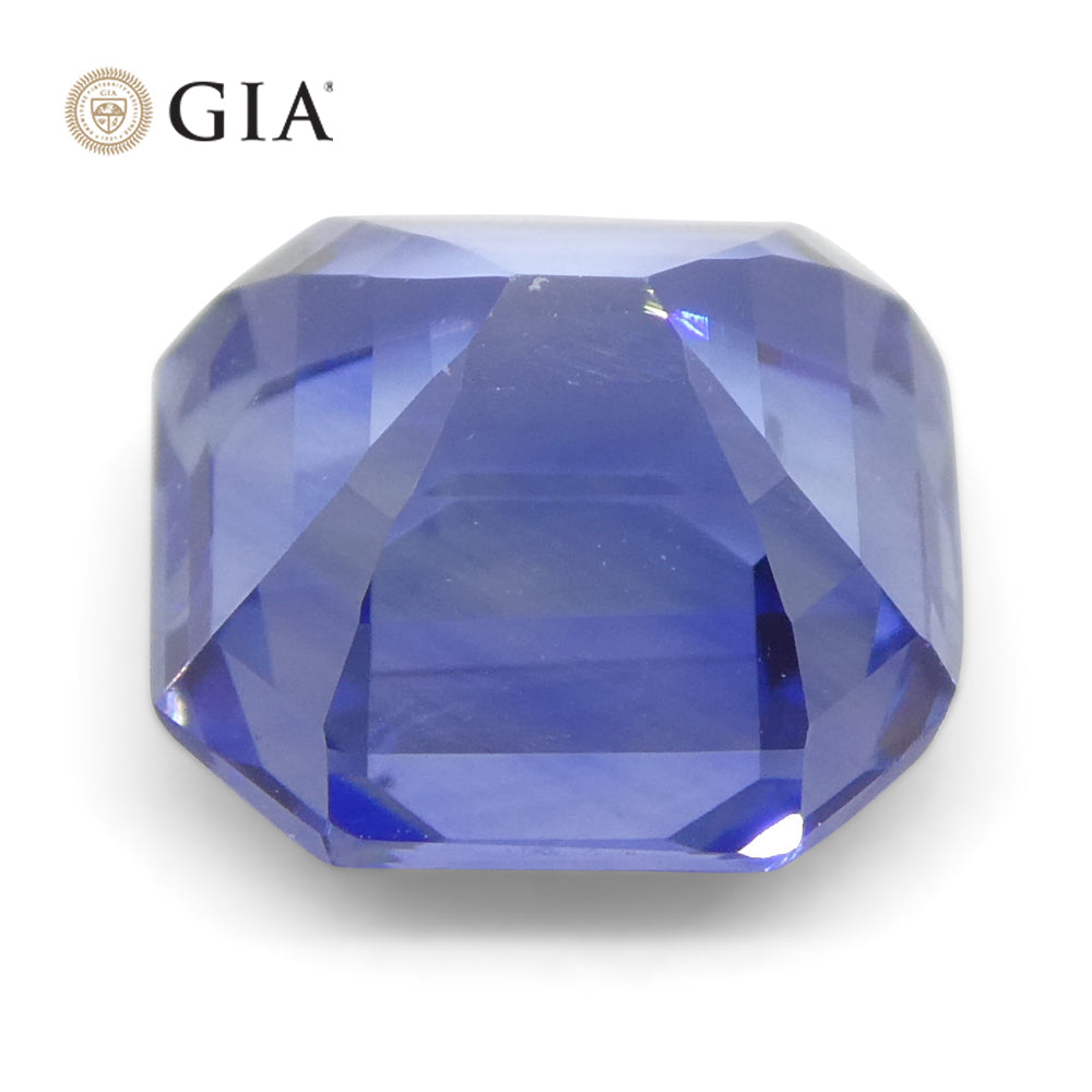 3.2ct Octagonal/Emerald Cut Blue Sapphire GIA Certified Sri Lanka - Skyjems Wholesale Gemstones