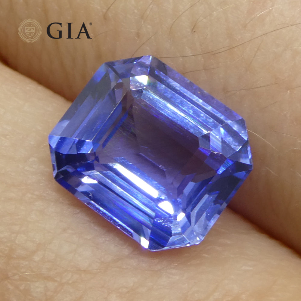 3.06ct Octagonal/Emerald Cut Blue Sapphire GIA Certified Sri Lanka - Skyjems Wholesale Gemstones