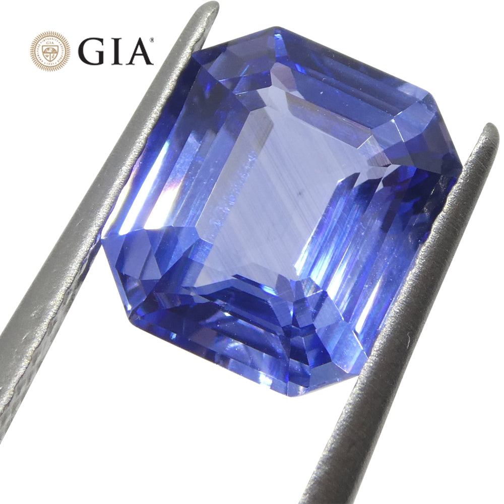 3.06ct Octagonal/Emerald Cut Blue Sapphire GIA Certified Sri Lanka - Skyjems Wholesale Gemstones