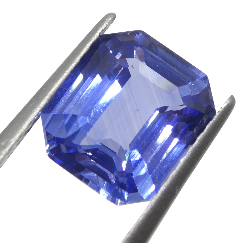 3.06ct Octagonal/Emerald Cut Blue Sapphire GIA Certified Sri Lanka - Skyjems Wholesale Gemstones