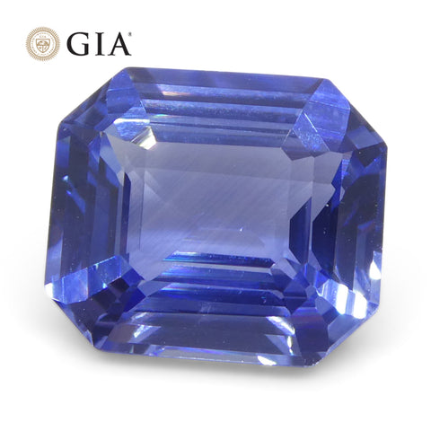 3.06ct Octagonal/Emerald Cut Blue Sapphire GIA Certified Sri Lanka