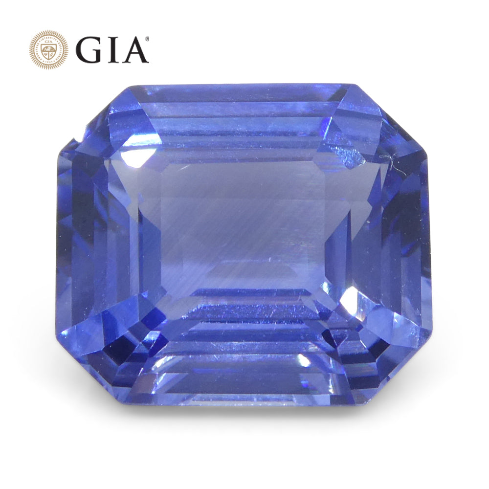 3.06ct Octagonal/Emerald Cut Blue Sapphire GIA Certified Sri Lanka - Skyjems Wholesale Gemstones