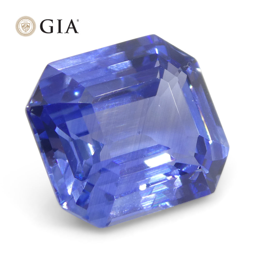 3.06ct Octagonal/Emerald Cut Blue Sapphire GIA Certified Sri Lanka - Skyjems Wholesale Gemstones