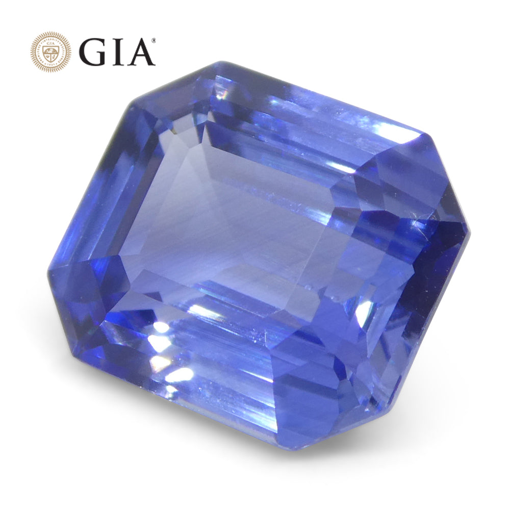 3.06ct Octagonal/Emerald Cut Blue Sapphire GIA Certified Sri Lanka - Skyjems Wholesale Gemstones