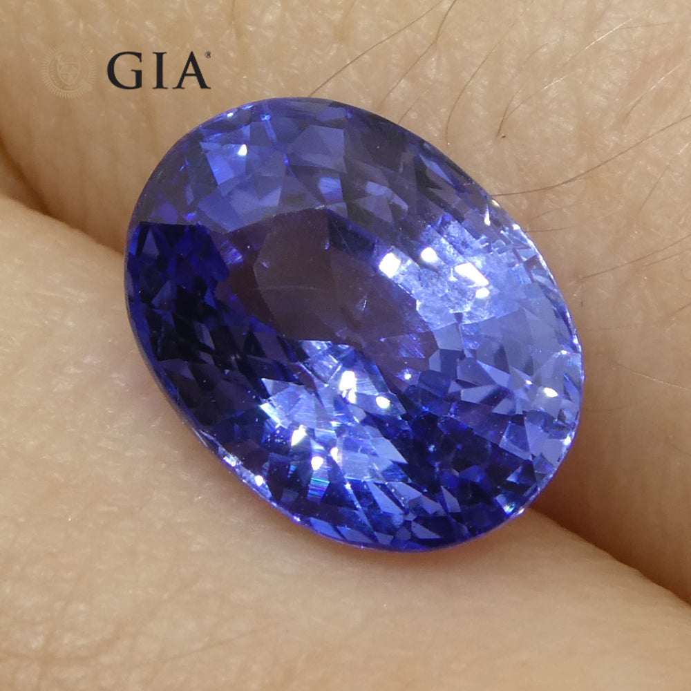 3.65ct Oval Blue Sapphire GIA Certified Sri Lanka - Skyjems Wholesale Gemstones