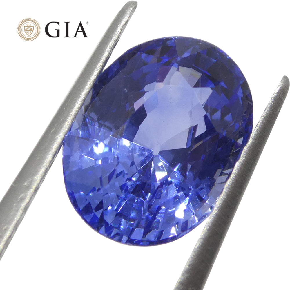 3.65ct Oval Blue Sapphire GIA Certified Sri Lanka - Skyjems Wholesale Gemstones