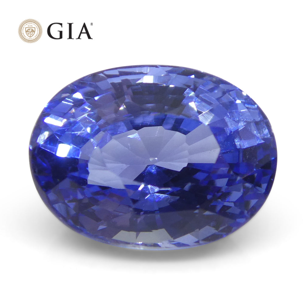 3.65ct Oval Blue Sapphire GIA Certified Sri Lanka - Skyjems Wholesale Gemstones