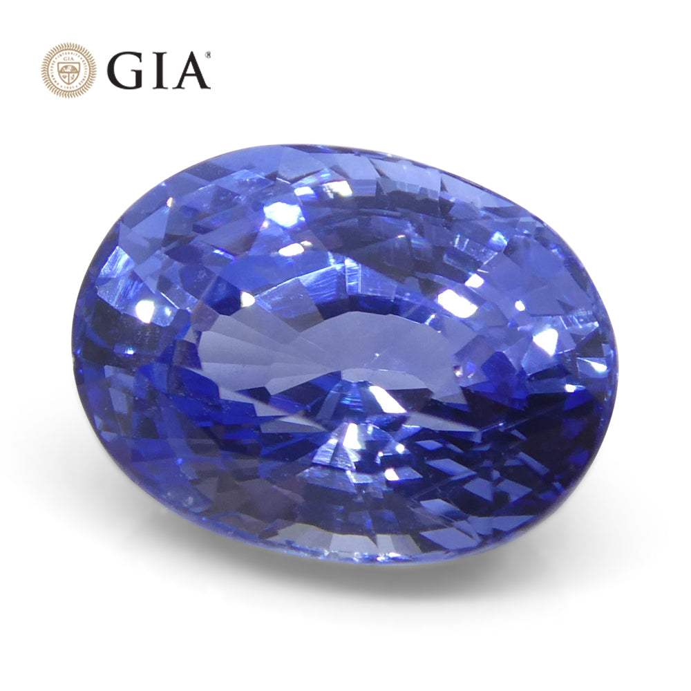 3.65ct Oval Blue Sapphire GIA Certified Sri Lanka - Skyjems Wholesale Gemstones