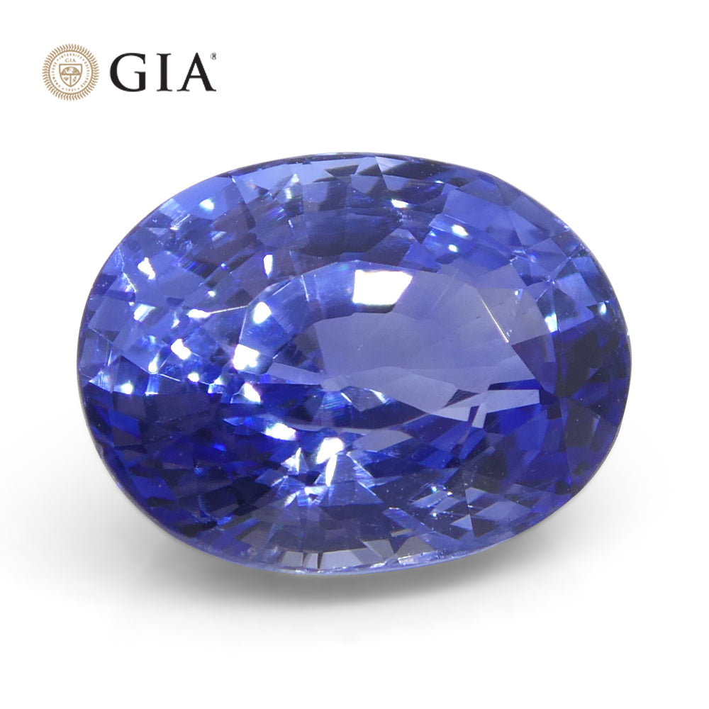 3.65ct Oval Blue Sapphire GIA Certified Sri Lanka - Skyjems Wholesale Gemstones