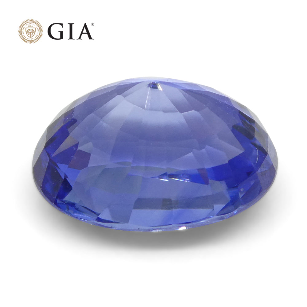 3.65ct Oval Blue Sapphire GIA Certified Sri Lanka - Skyjems Wholesale Gemstones