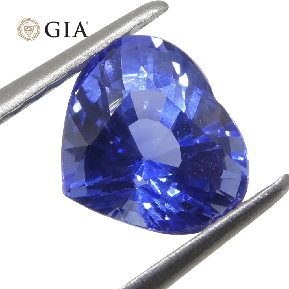 1.51ct Heart Blue Sapphire from Sri Lanka, GIA Certified Natural Gemstone by SkyJems Canadian Gem Experts