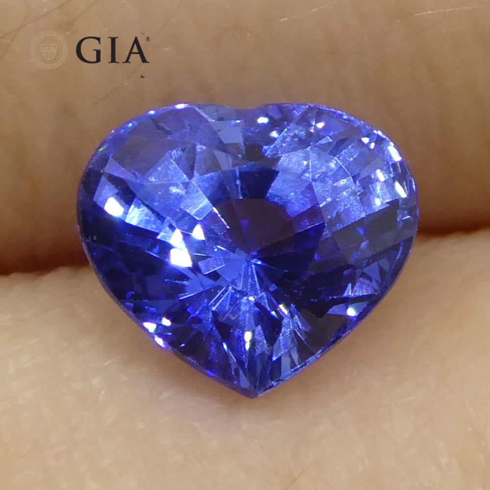 1.51ct Heart Blue Sapphire GIA Certified Sri Lanka - Skyjems Wholesale Gemstones