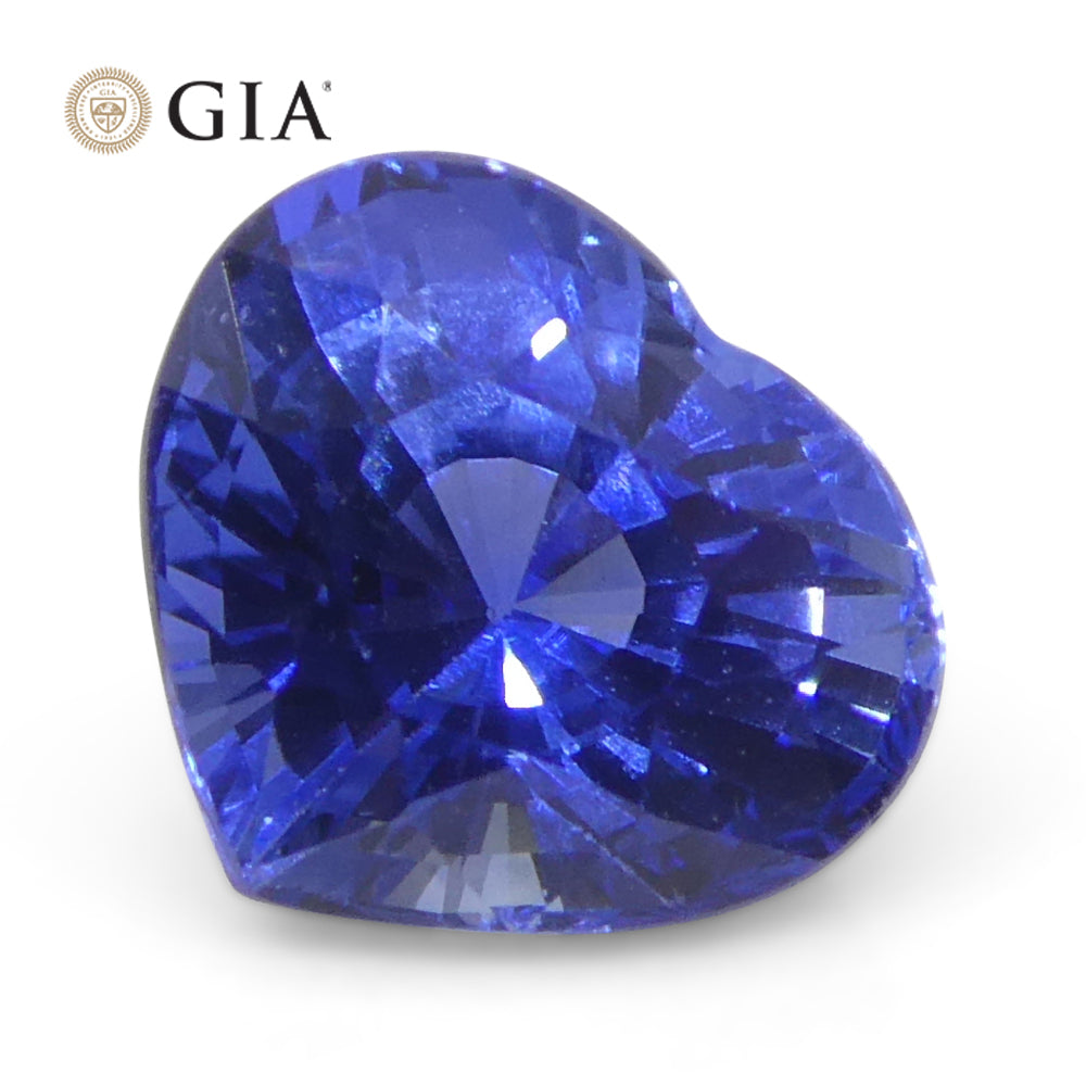 1.51ct Heart Blue Sapphire GIA Certified Sri Lanka - Skyjems Wholesale Gemstones