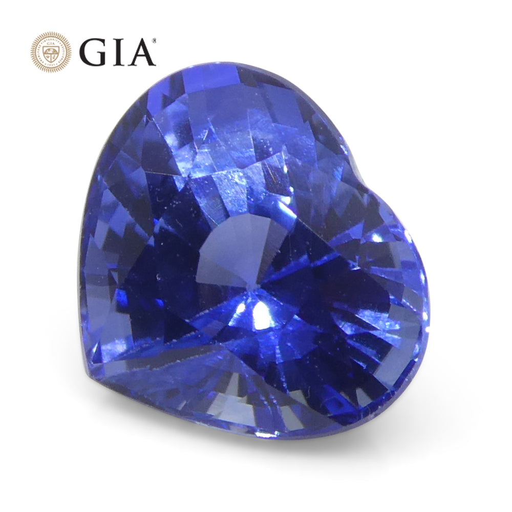 1.51ct Heart Blue Sapphire GIA Certified Sri Lanka - Skyjems Wholesale Gemstones