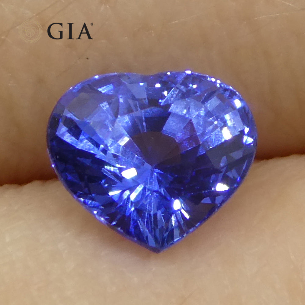 1.51ct Heart Blue Sapphire GIA Certified Sri Lanka - Skyjems Wholesale Gemstones