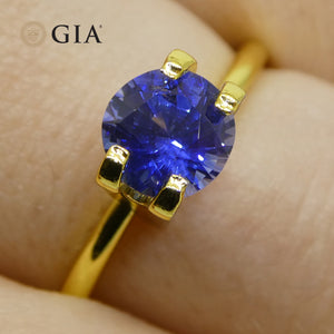 1.25ct Round Blue Sapphire GIA Certified Sri Lanka - Skyjems Wholesale Gemstones