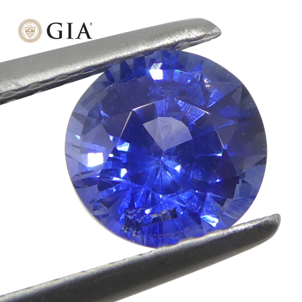 1.25ct Round Blue Sapphire GIA Certified Sri Lanka - Skyjems Wholesale Gemstones