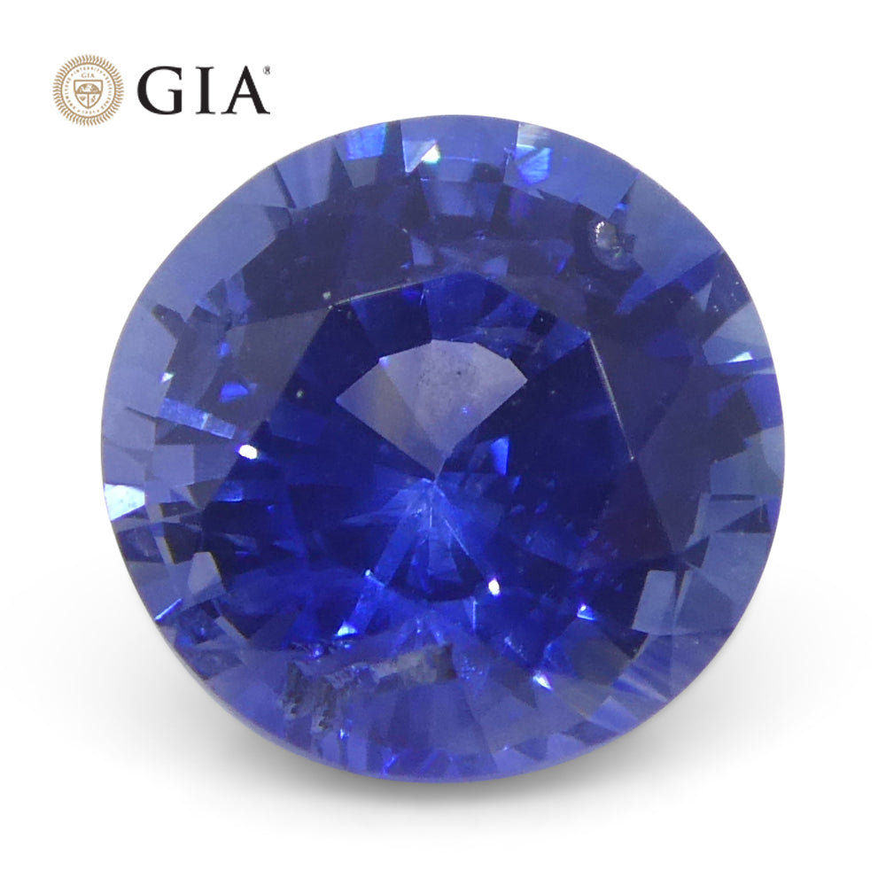 1.25ct Round Blue Sapphire GIA Certified Sri Lanka - Skyjems Wholesale Gemstones