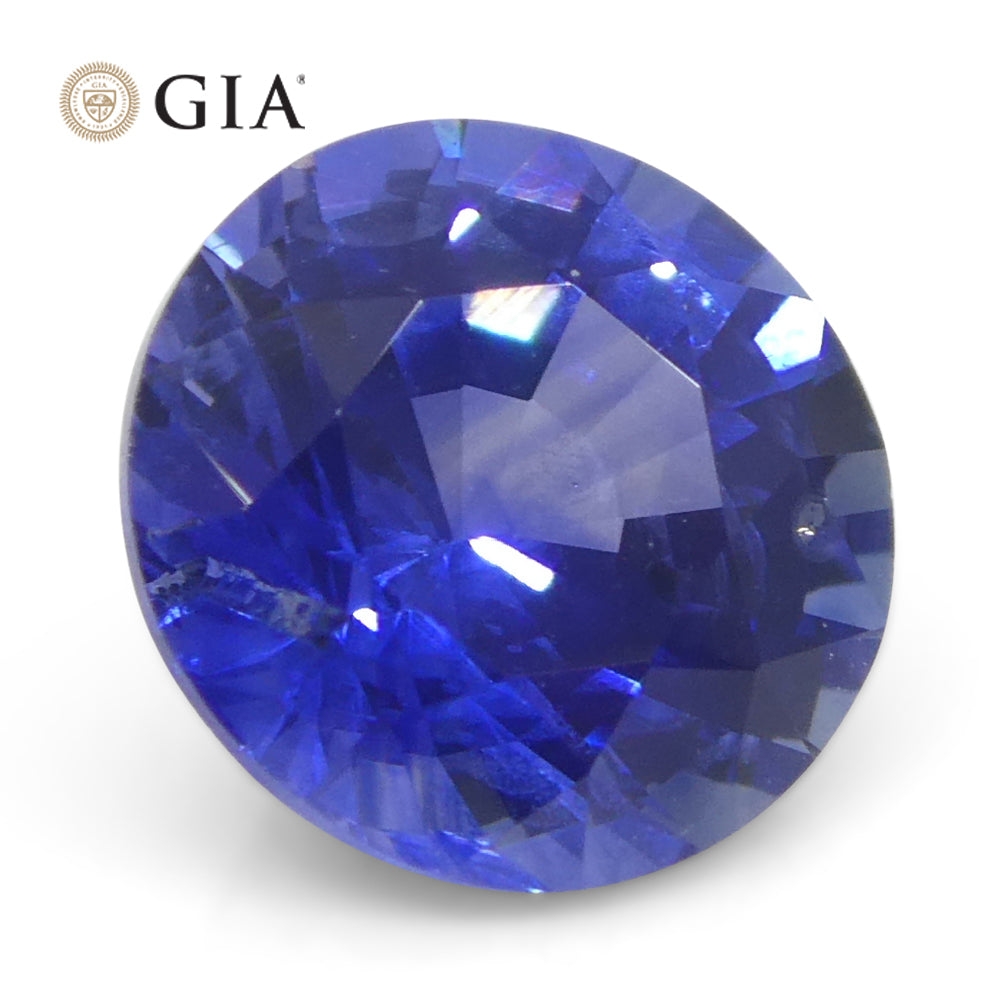 1.25ct Round Blue Sapphire GIA Certified Sri Lanka - Skyjems Wholesale Gemstones