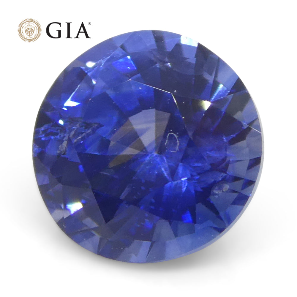 1.25ct Round Blue Sapphire GIA Certified Sri Lanka - Skyjems Wholesale Gemstones