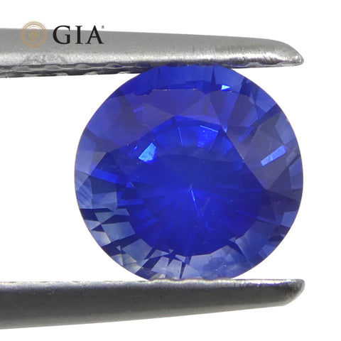 1.24ct Round Blue Sapphire GIA Certified Sri Lanka