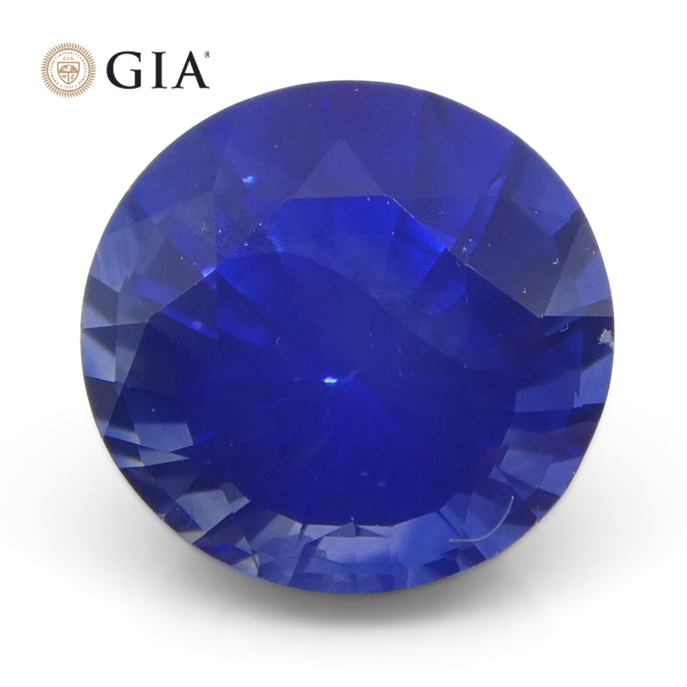 1.24ct Round Blue Sapphire GIA Certified Sri Lanka - Skyjems Wholesale Gemstones