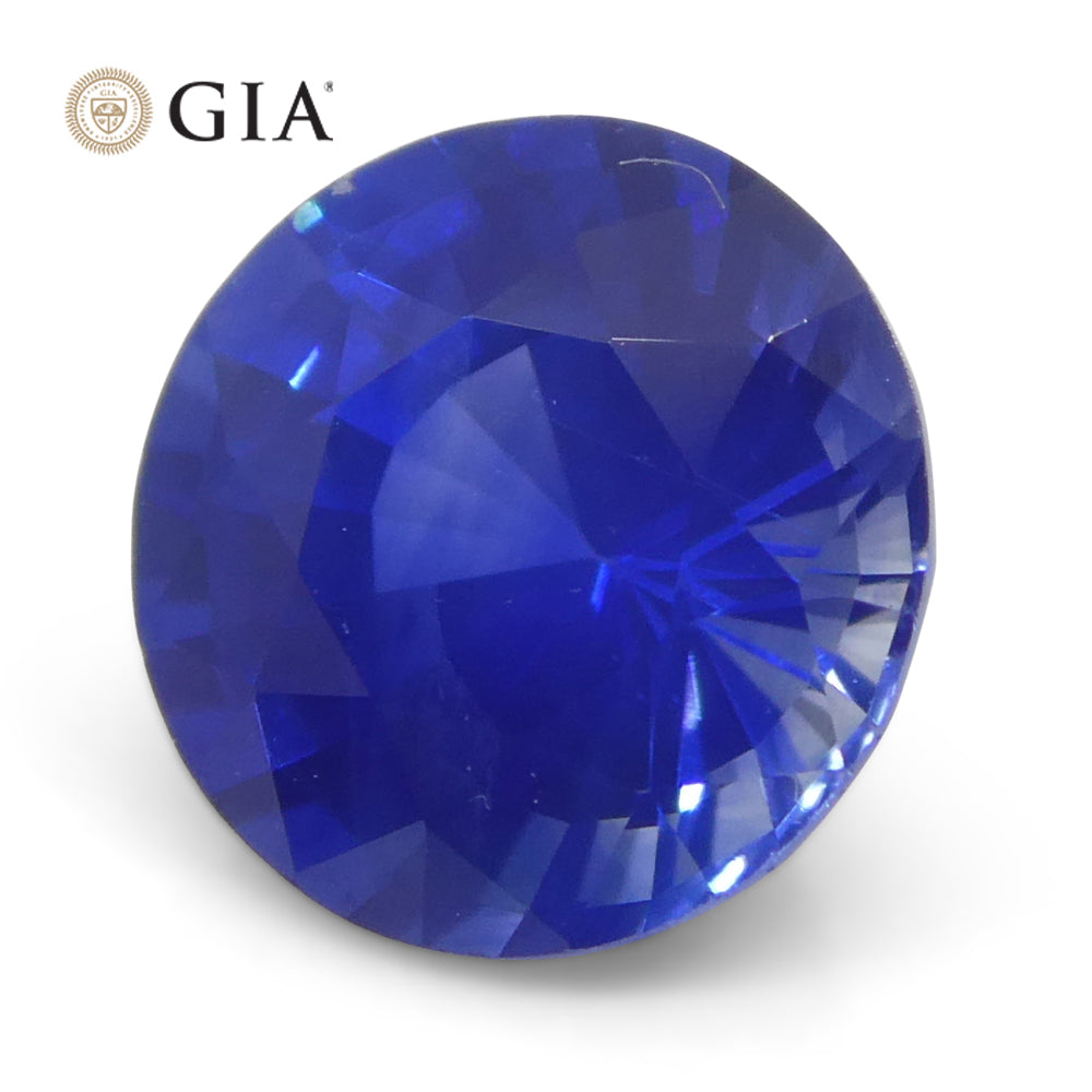 1.24ct Round Blue Sapphire GIA Certified Sri Lanka - Skyjems Wholesale Gemstones