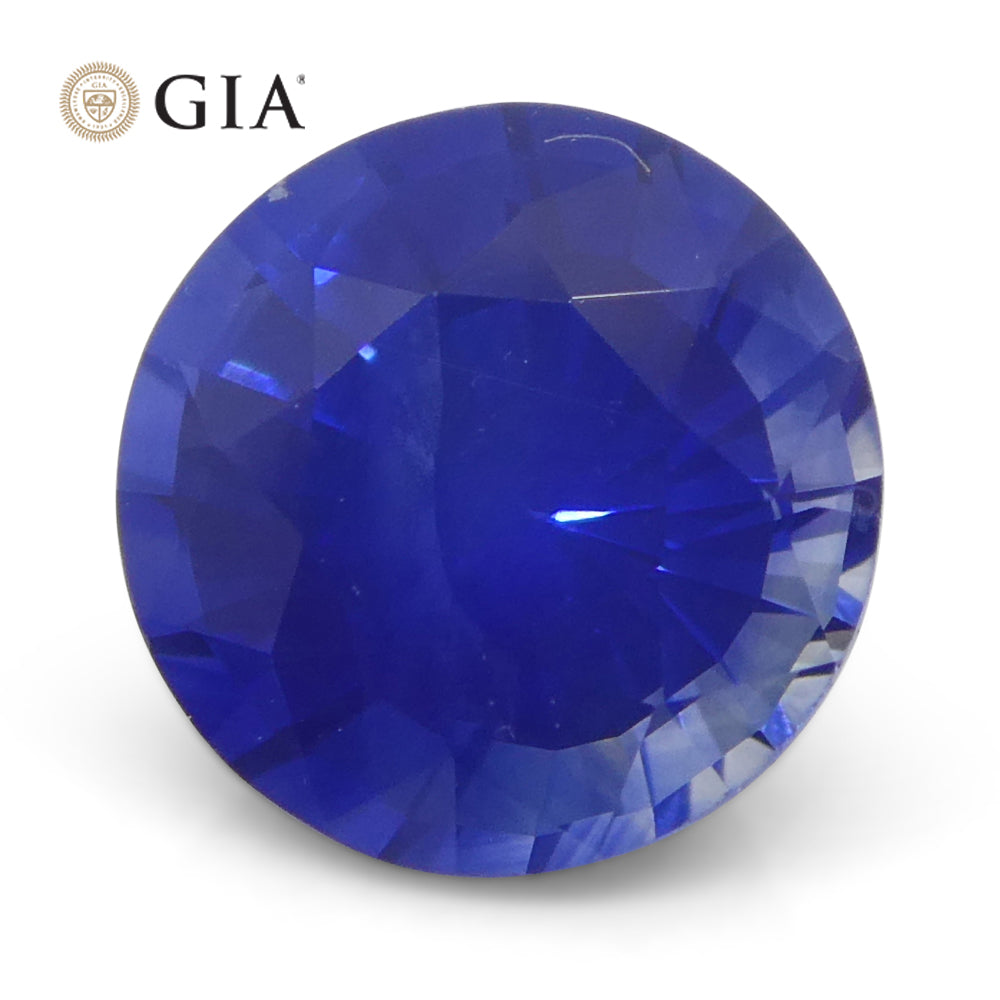 1.24ct Round Blue Sapphire GIA Certified Sri Lanka - Skyjems Wholesale Gemstones