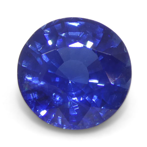 1.28ct Round Blue Sapphire GIA Certified Cambodia