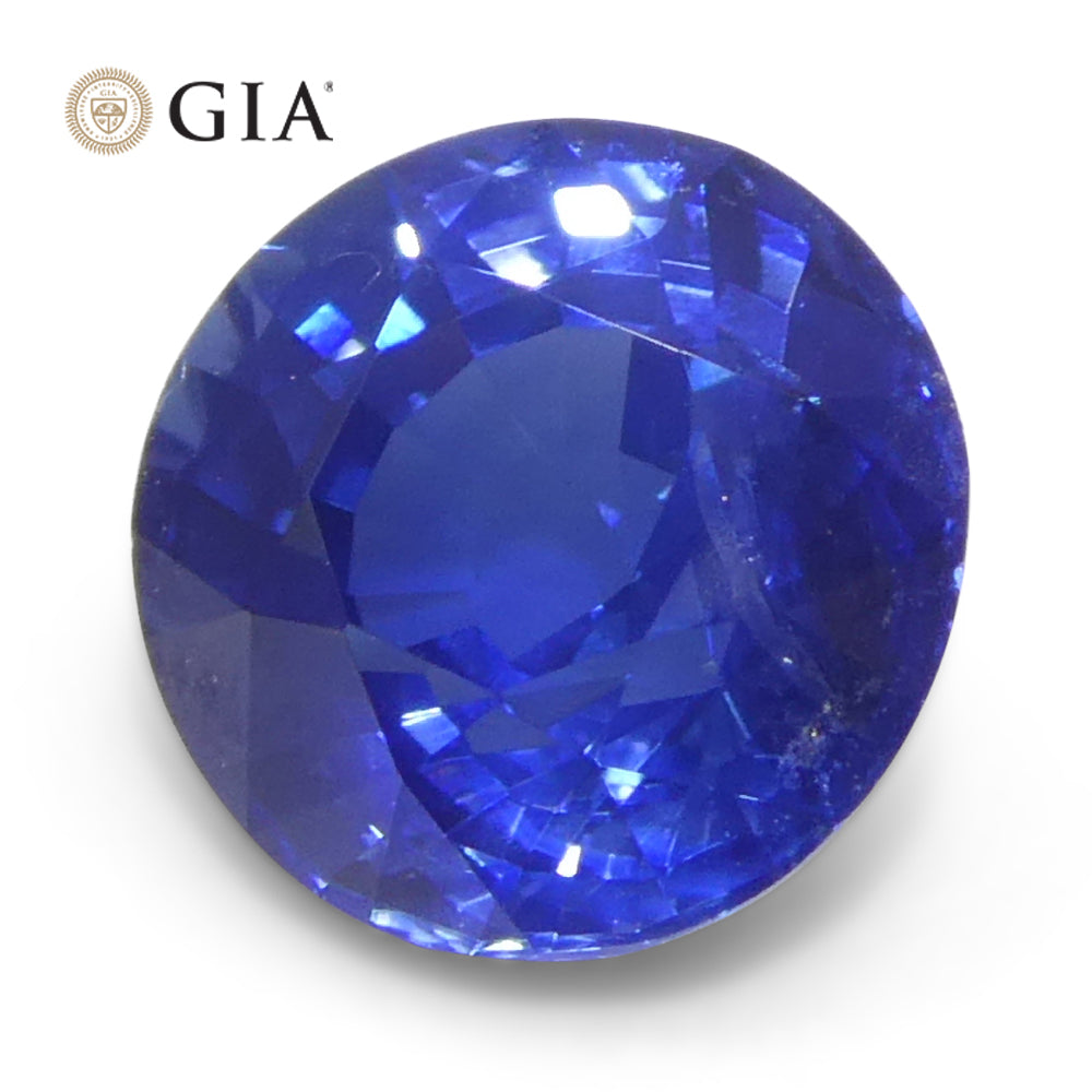 1.28ct Round Blue Sapphire GIA Certified Cambodia - Skyjems Wholesale Gemstones