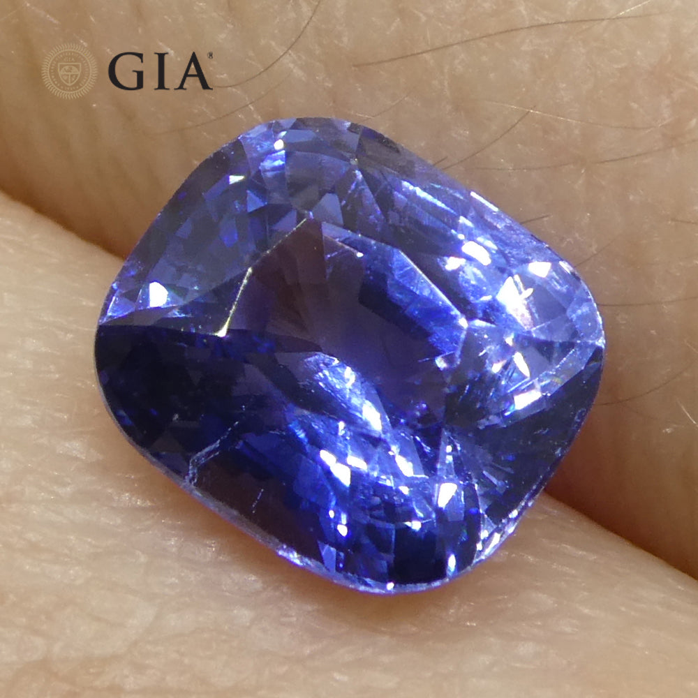 2.04ct Cushion Blue Sapphire GIA Certified Sri Lanka - Skyjems Wholesale Gemstones