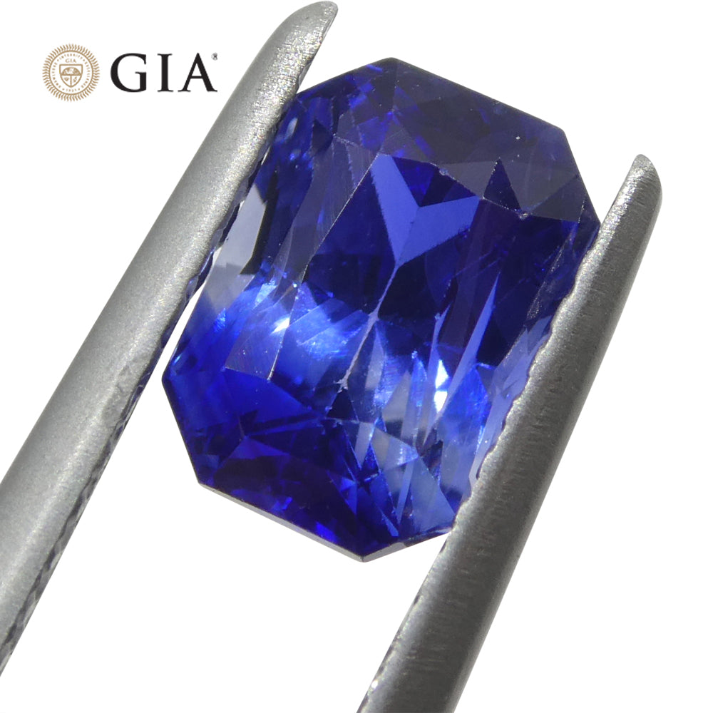 1.92ct Octagonal/Emerald Cut Blue Sapphire GIA Certified Sri Lanka - Skyjems Wholesale Gemstones