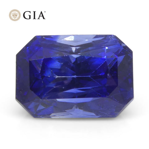 1.92ct Octagonal/Emerald Cut Blue Sapphire GIA Certified Sri Lanka