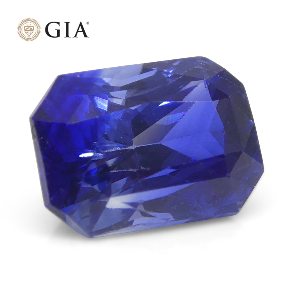 1.92ct Octagonal/Emerald Cut Blue Sapphire GIA Certified Sri Lanka - Skyjems Wholesale Gemstones