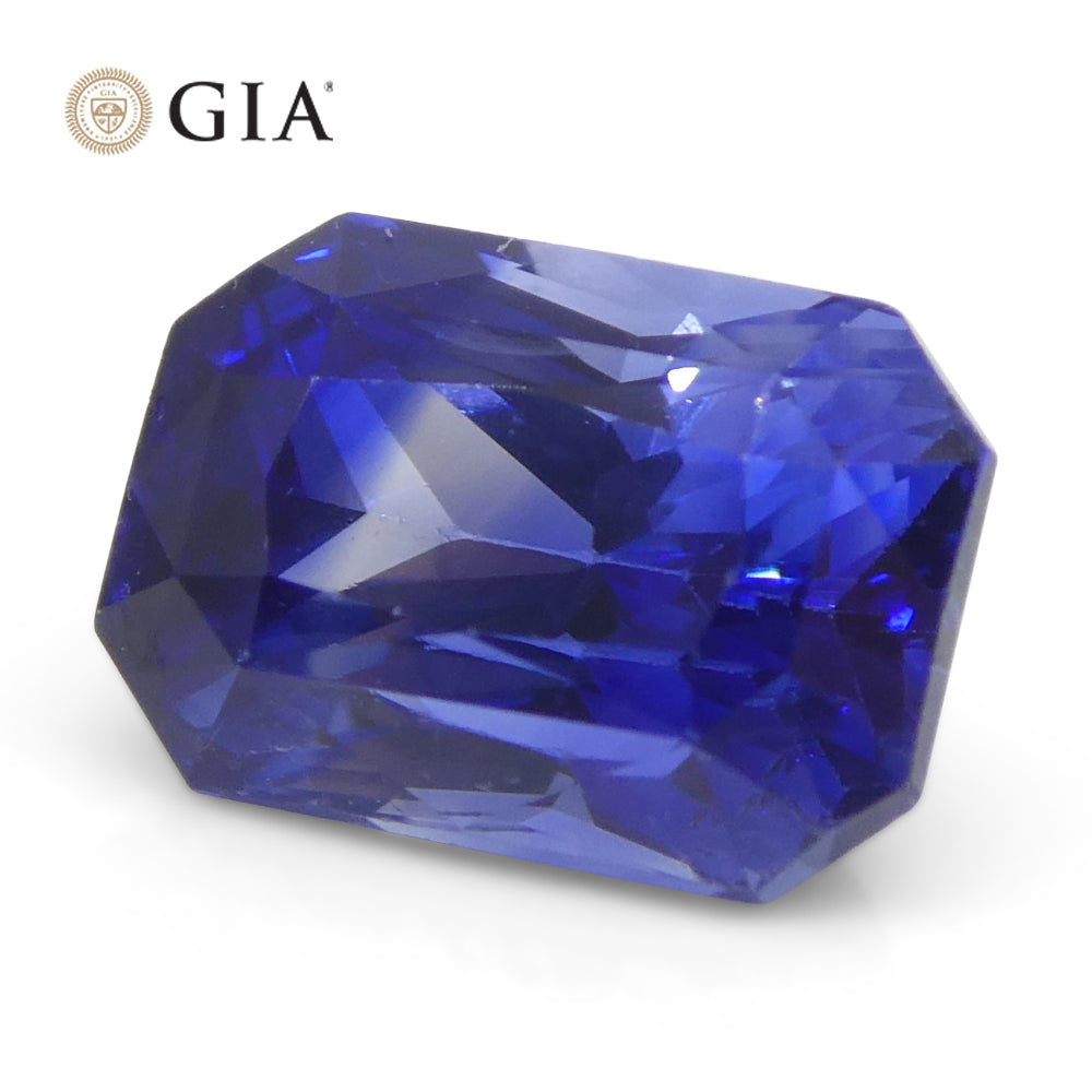 1.92ct Octagonal/Emerald Cut Blue Sapphire GIA Certified Sri Lanka - Skyjems Wholesale Gemstones