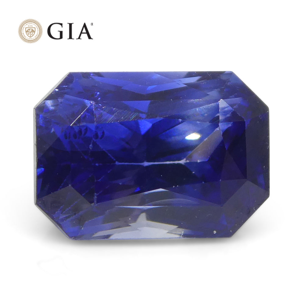 1.92ct Octagonal/Emerald Cut Blue Sapphire GIA Certified Sri Lanka - Skyjems Wholesale Gemstones