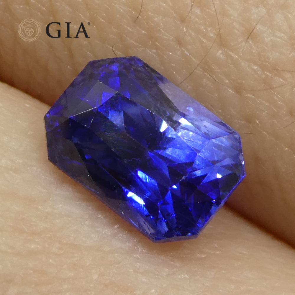 1.92ct Octagonal/Emerald Cut Blue Sapphire GIA Certified Sri Lanka - Skyjems Wholesale Gemstones