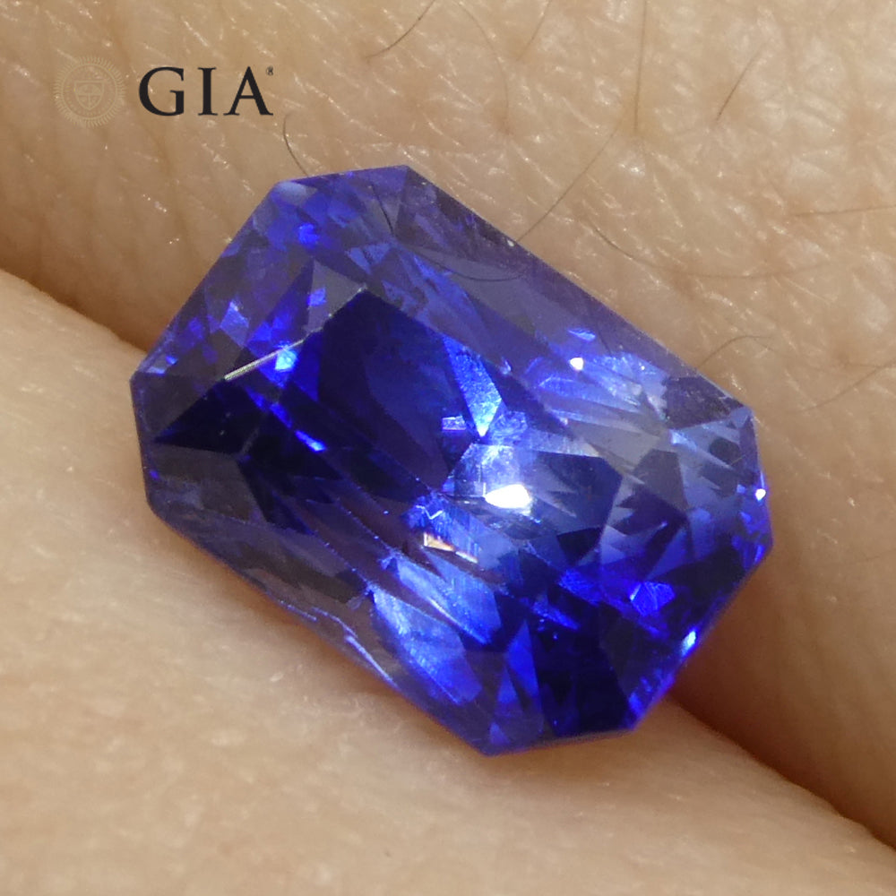 1.92ct Octagonal/Emerald Cut Blue Sapphire GIA Certified Sri Lanka - Skyjems Wholesale Gemstones