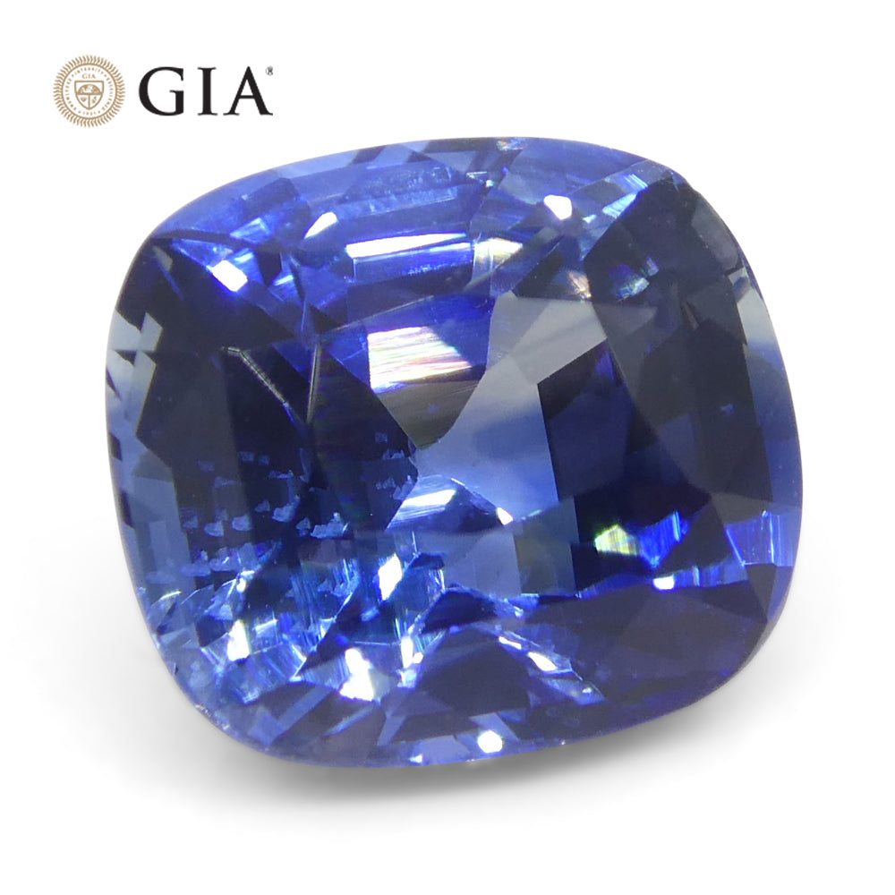 3.79ct Cushion Blue Sapphire GIA Certified Sri Lanka - Skyjems Wholesale Gemstones